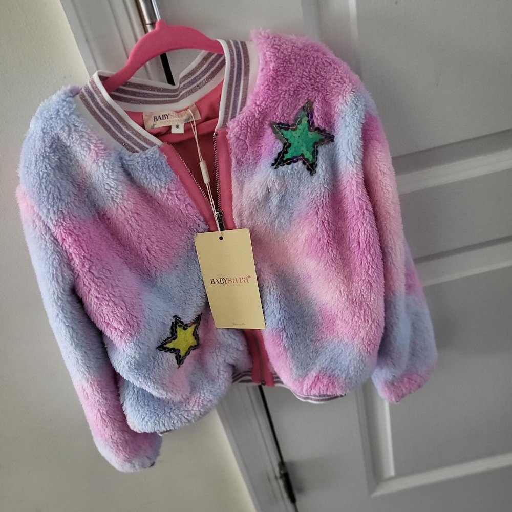 Beautiful Tye Dye Fluff Jacket - NEW!